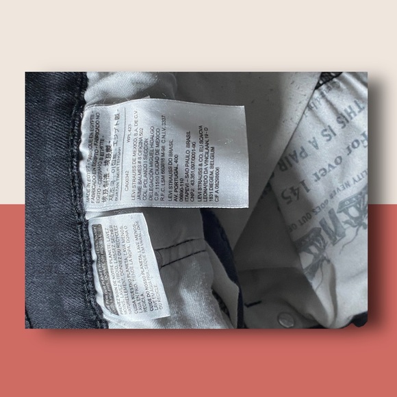 👖 LEVIS 511 SLIM FIT BLACK ANKLE ZIP JEANS W34 L32 - Picture 8 of 9